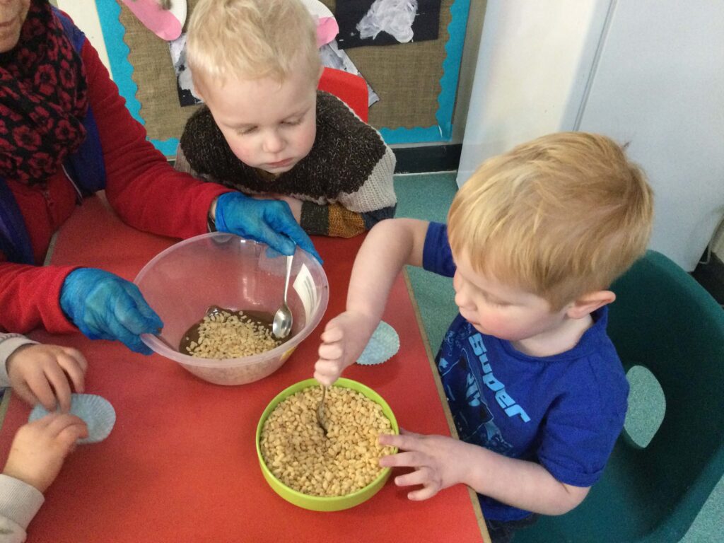 Children baking session at Alton College Nursery in Alton, Guildford